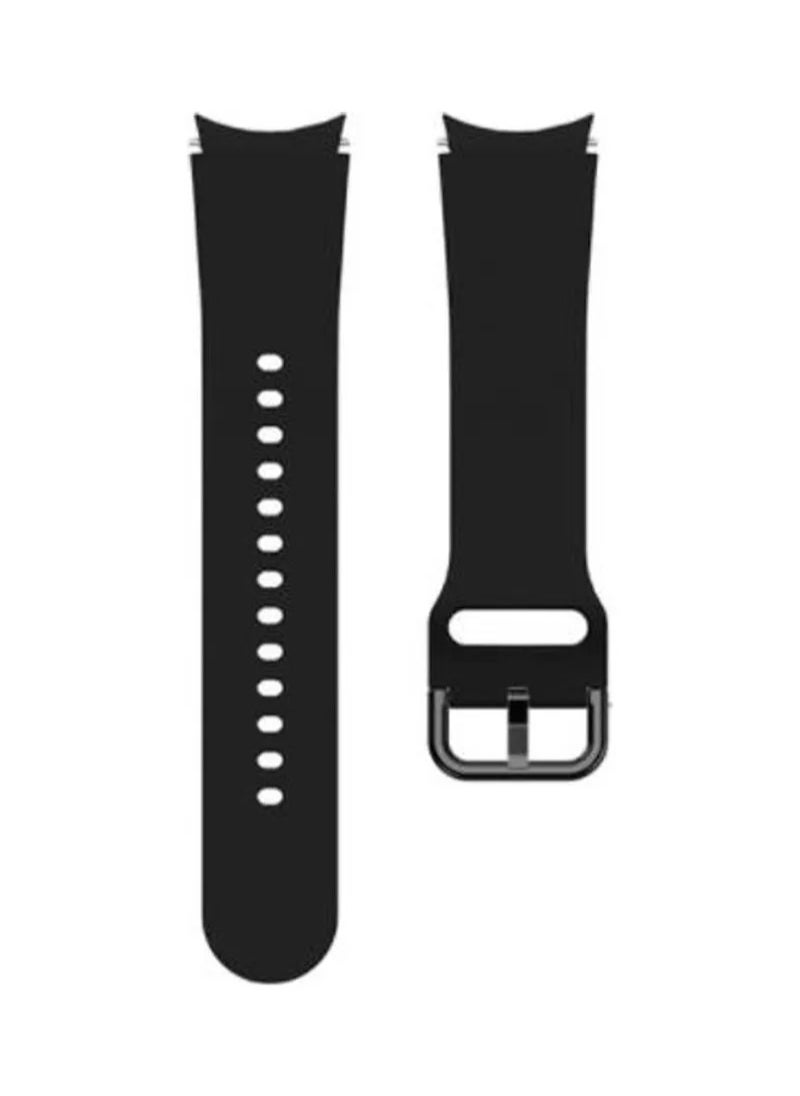 HEXABEX Silicone Strap 20mm Band Compatible with Samsung Galaxy Watch 7/ Watch FE/ Watch 6 / Watch 5 / Watch 4 / Active 2 Black  - Image 3