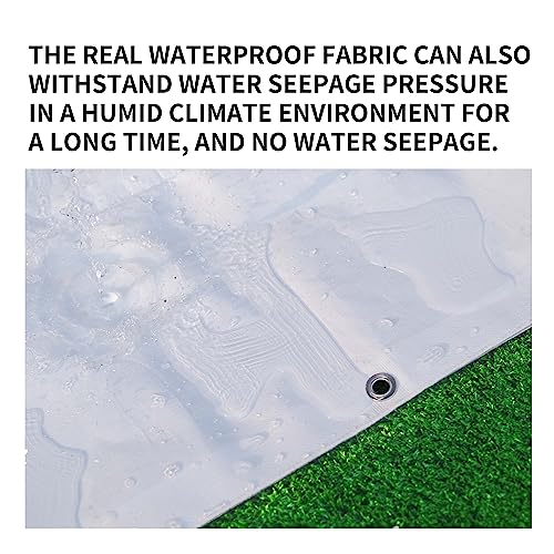 TARPAL 8'x10' White Tarp Waterproof 7.5 mil Medium Duty All Purpose Poly Tarps Cover Waterproof,Snow Proof UV Protection,Rip and Tear Proof,Poly Tarpaulin - Image 3