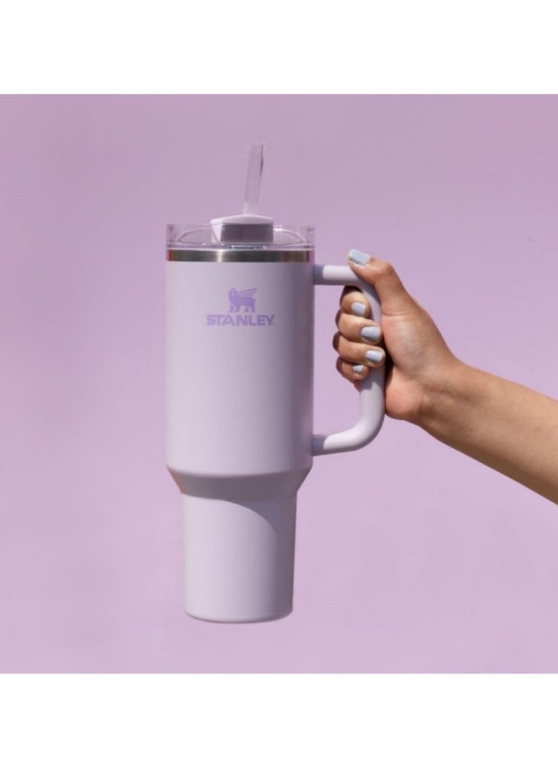 Stanley Stainless Steel Vacuum Insulated Tumbler with Lid and Straw for Water, Iced Tea or Coffee, Smoothie and More, Large Capacity, Good appearance, Easy to Carry, Suitable for Different People and All Occasions, Orchid, 40 oz - Image 2