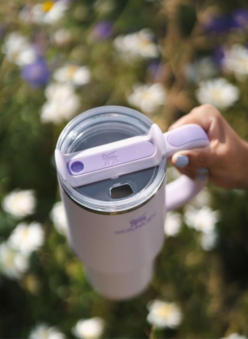 Stanley Stainless Steel Vacuum Insulated Tumbler with Lid and Straw for Water, Iced Tea or Coffee, Smoothie and More, Large Capacity, Good appearance, Easy to Carry, Suitable for Different People and All Occasions, Orchid, 40 oz - Image 4