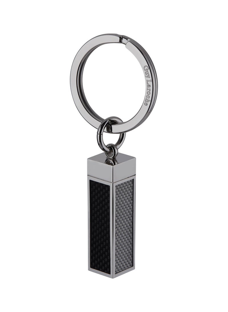 Guy Laroche - Guy Laroche Stainless Steel Key Holder For Men, Silver & Black, 4TX406AV - Image 1