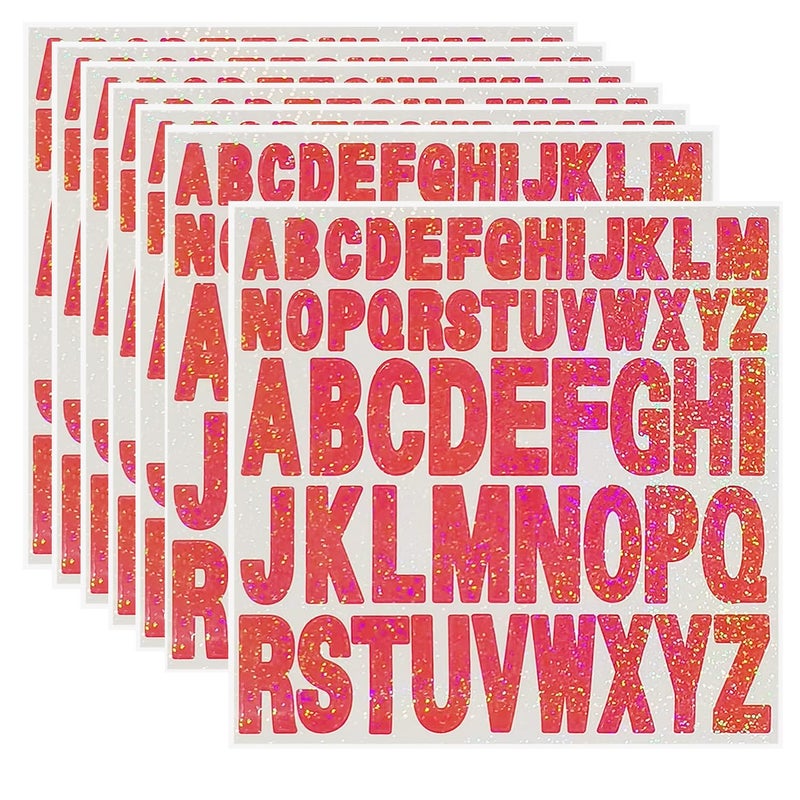 Starboling Letter Stickers,2 Inch+1 Inch Red Alphabet Sticker,Self Adhesive Vinyl for Crafts Outdoor Sign Wall Mailbox Windows Doors Car posterboard - Image 1