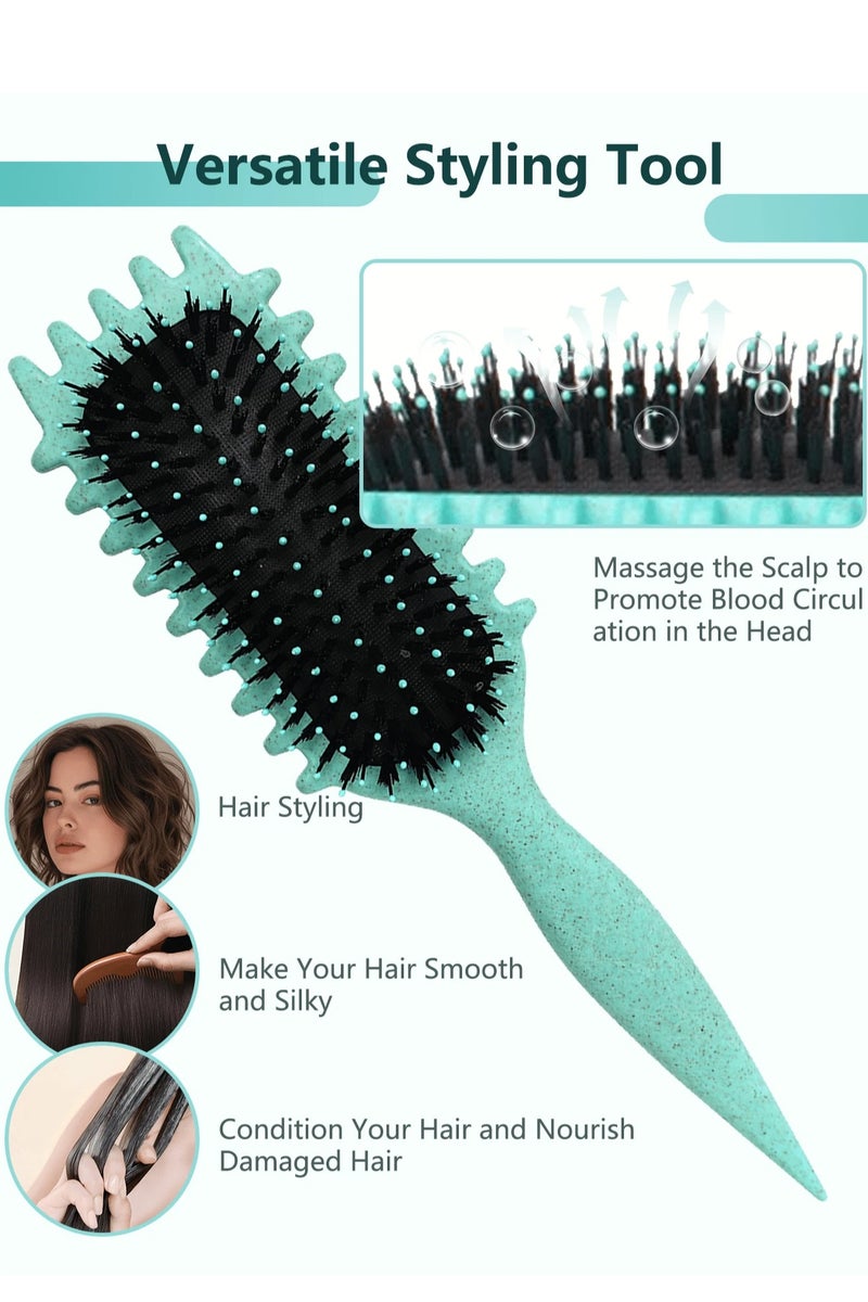 Curl Defining & Detangling Hair Brush – Vent Brush for Curly Hair, Reduces Frizz, for Women & Men, Wet & Dry Hair, Multi-Color - Image 3