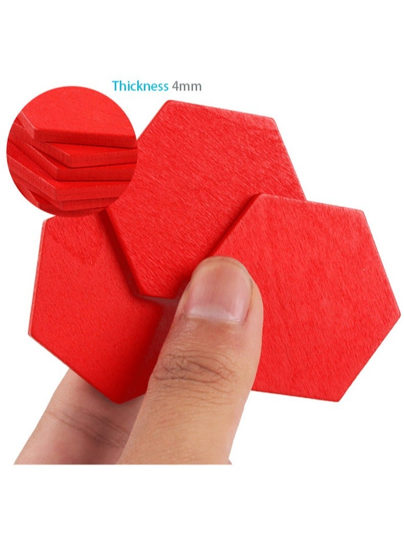 VUCATIN مجموعة كتل خشبية على شكل ألغاز هندسية يمكنك صنعها بنفسك ألعاب تعليمية كلاسيكية من مونتيسوري للأطفال الصغار (155 قطعة بناء) - Image 5