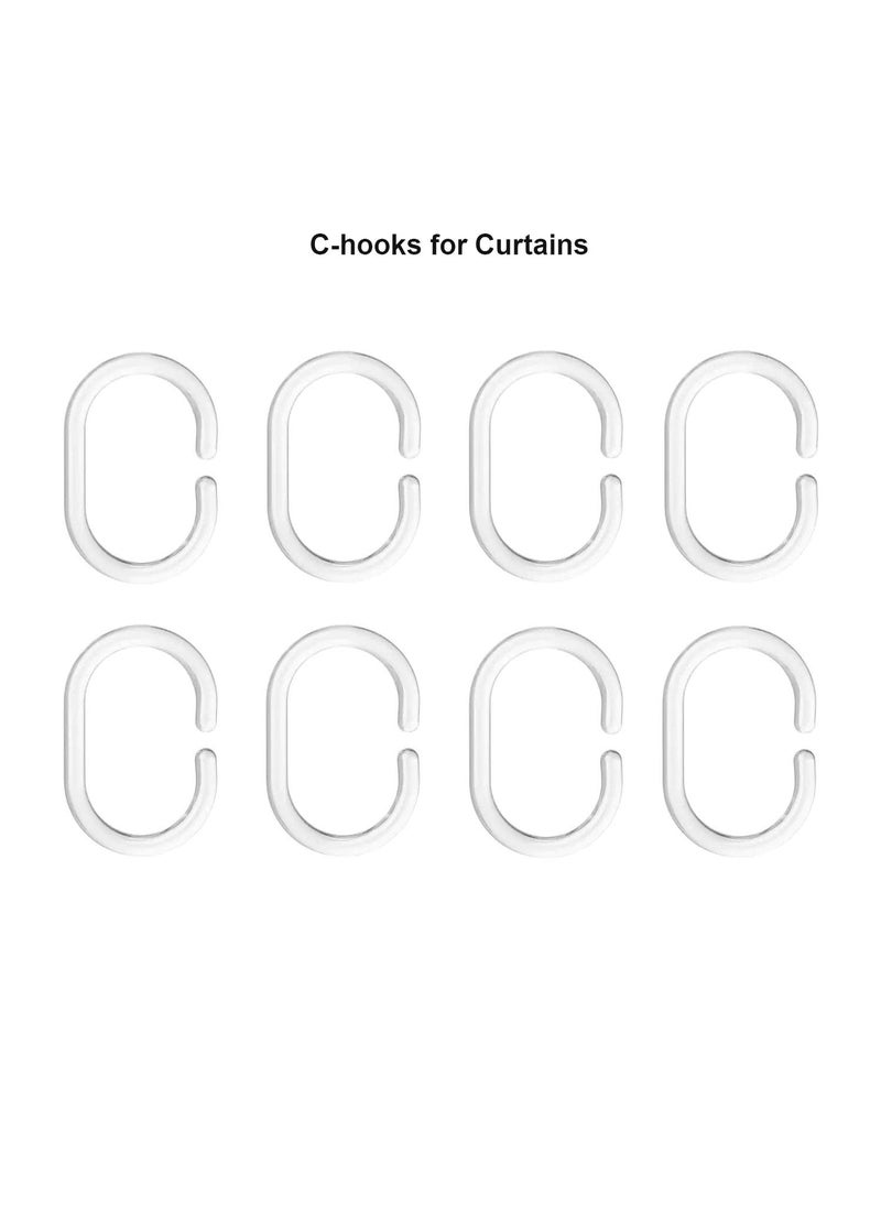 Lushomes Lushomes Hospital Partition Curtains, Clinic Curtains Size 16 FT W x 7 ft H, Top Net Fabric, 100% Polyester 32 Rustfree Metal Eyelets 32 Plastic Hook, White, Zig Zag Design (16x7 FT, Pk of 1)  - Image 4
