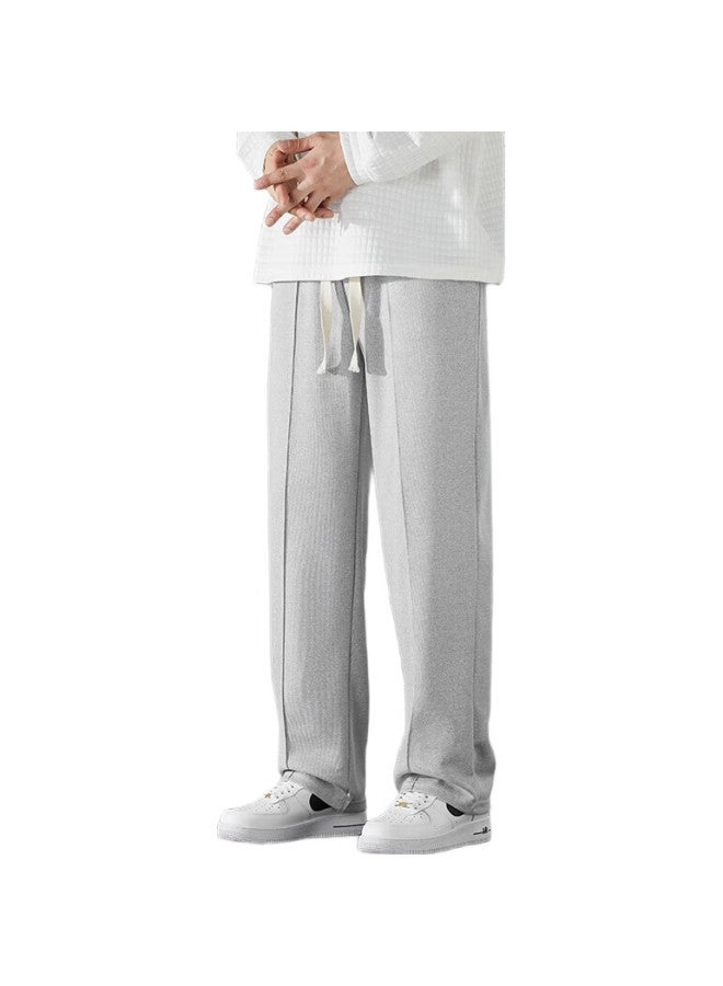 GENIOLAMODE Men'S Casual Pants, New Korean Style Straight-Leg Draping Cool Versatile Trousers, Fashionable Men'S Long Pants - Image 2