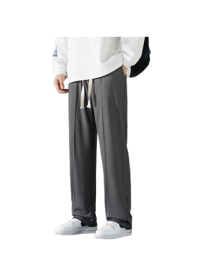 GENIOLAMODE Men'S Casual Pants, New Korean Style Straight-Leg Draping Cool Versatile Trousers, Fashionable Men'S Long Pants - Image 3