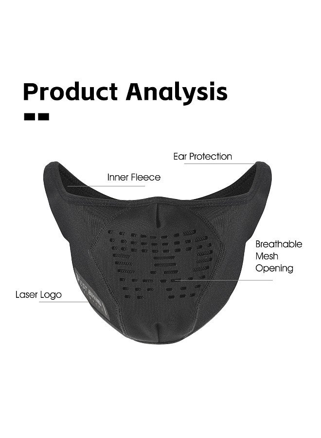 WEST BIKING Winter Polar Fleece Warm Face Cap Dustproof Windproof Motorcycle Face Warmer for Cold-Day Sports Cycling Riding Running FaceMasks Face Guard - Image 3