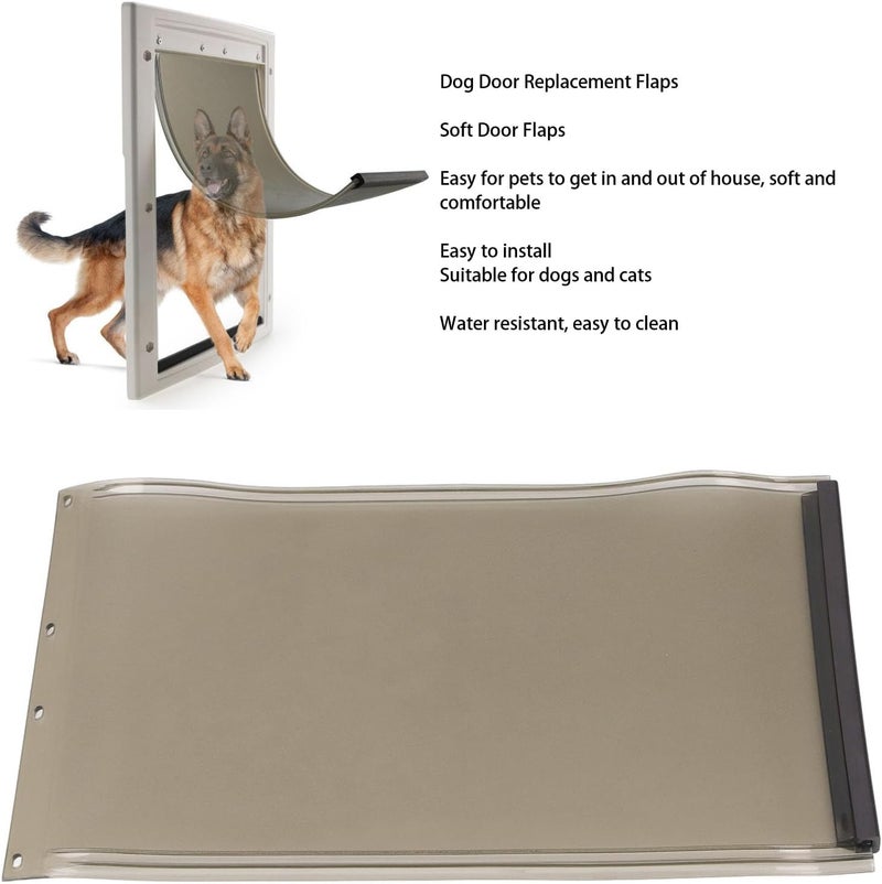 Dog Door Replacement Flaps Soft TPU Convenient Water Pet Door Flaps for Dogs and Cats (M) - Image 5
