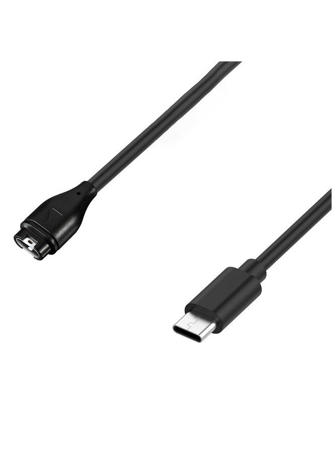 HuHa - For Garmin  Instinct Type-C Port Watch Charger With Data Transmission(Black) - Image 1