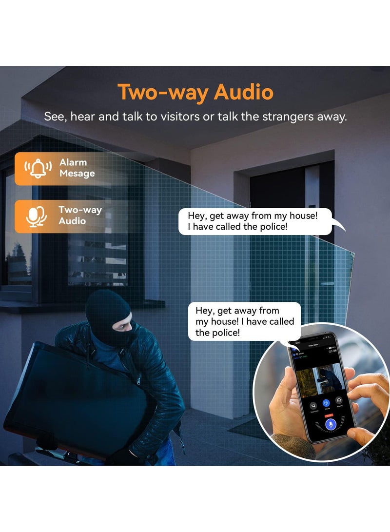 Nomeregan Smart Door Lock with Camera, 3 in 1 Camera Doorbell APP Keyless Entry Door Lock,App Remote Control,2Way Intercom,HD Camera, Rechargeable Battery for home office airbnb - Image 3