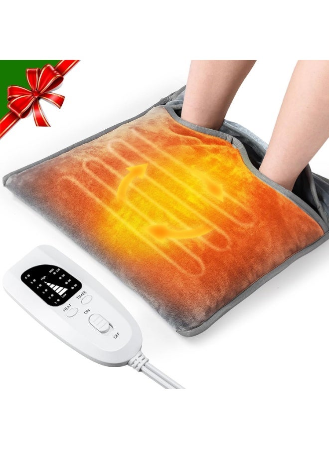 Electric Foot Warmer for Feet,Feet Warmer Under Desk,Heated Foot Warmer for Bed,Heating Pad for Foot with 6 Temperature Setting,Auto Shut Off,40×40 cm - Image 1