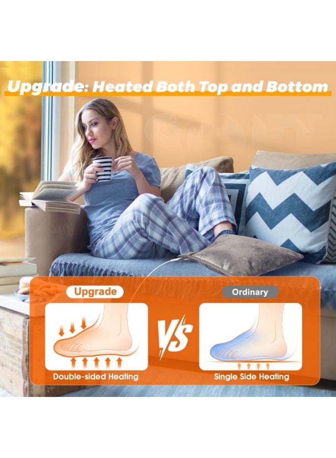 Electric Foot Warmer for Feet,Feet Warmer Under Desk,Heated Foot Warmer for Bed,Heating Pad for Foot with 6 Temperature Setting,Auto Shut Off,40×40 cm - Image 2