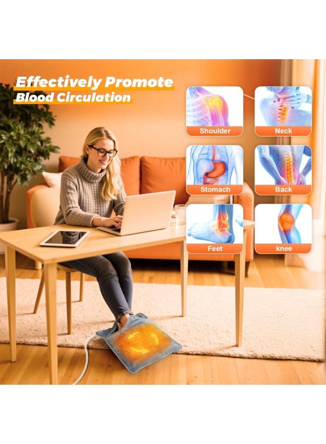 Electric Foot Warmer for Feet,Feet Warmer Under Desk,Heated Foot Warmer for Bed,Heating Pad for Foot with 6 Temperature Setting,Auto Shut Off,40×40 cm - Image 3