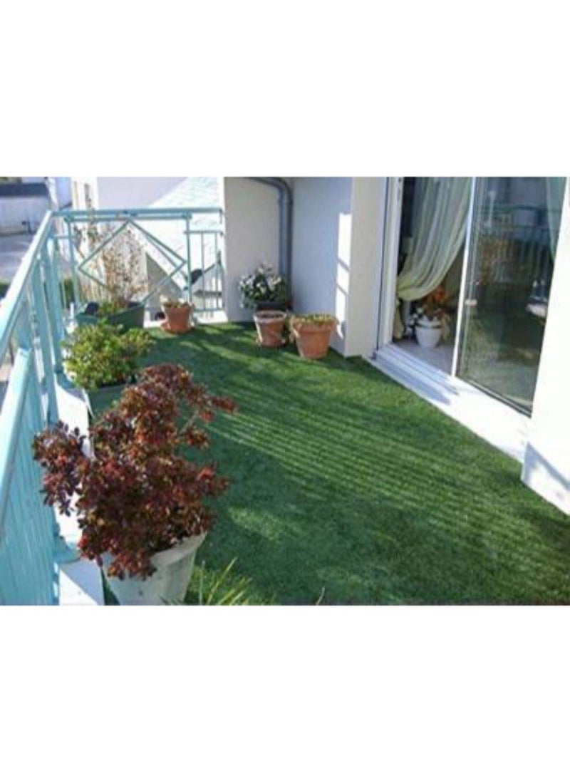 CHETANYA Loomtex CHETANYA Loomtex Polyester Blend High Density Artificial Grass Carpet Mat for Terrace Roof Garden with 4 Layers Protection Balcony Lawn Door 15x24 feet 46x732 cm  - Image 1