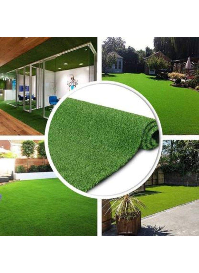 CHETANYA Loomtex CHETANYA Loomtex Polyester Blend High Density Artificial Grass Carpet Mat for Terrace Roof Garden with 4 Layers Protection Balcony Lawn Door 15x24 feet 46x732 cm  - Image 2