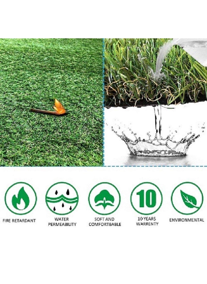 CHETANYA Loomtex CHETANYA Loomtex Polyester Blend High Density Artificial Grass Carpet Mat for Terrace Roof Garden with 4 Layers Protection Balcony Lawn Door 15x24 feet 46x732 cm  - Image 5