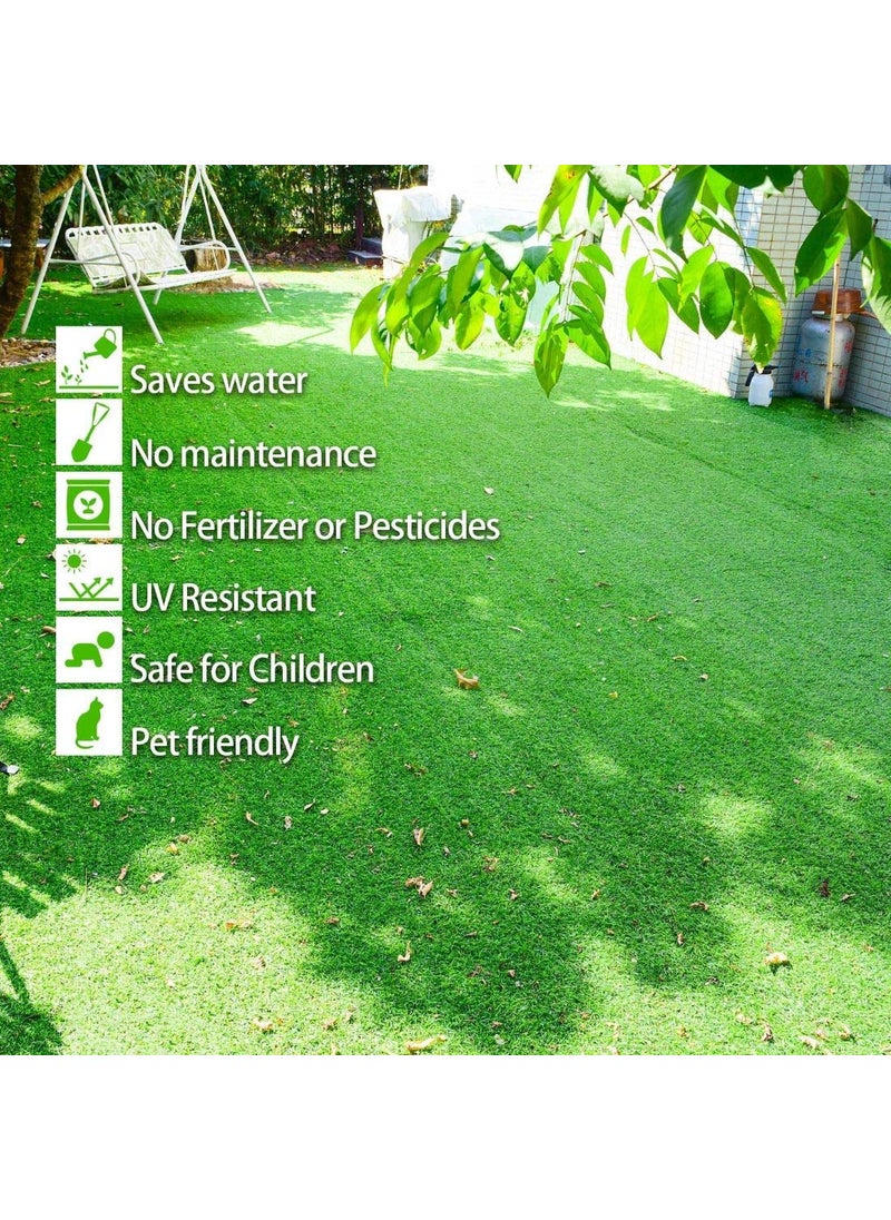 CHETANYA Loomtex CHETANYA Loomtex Polyester Blend High Density Artificial Grass Carpet Mat for Terrace Roof Garden with 4 Layers Protection Balcony Lawn Door 15x24 feet 46x732 cm  - Image 4