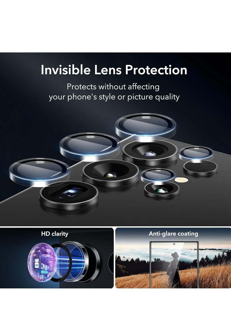 KASTWAVE 3Pack for Samsung Galaxy S24 Ultra Screen Protector Set, Screen Protector Tempered Glass, 2 Tempered Glass Screen Protectors and 1 Set Individual Lens Protectors, 2.5D Curved Edges, Sensor Protection - Image 3