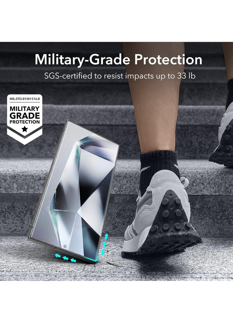 KASTWAVE 3Pack for Samsung Galaxy S24 Ultra Screen Protector Set, Screen Protector Tempered Glass, 2 Tempered Glass Screen Protectors and 1 Set Individual Lens Protectors, 2.5D Curved Edges, Sensor Protection - Image 5