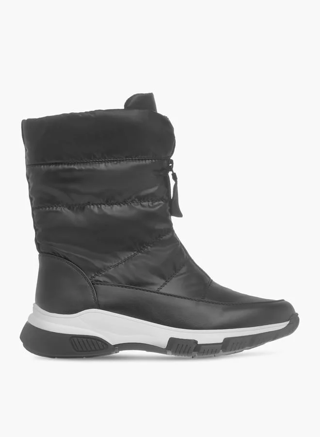 سيليست Women's Textured High Shaft Boots with Zip Closure