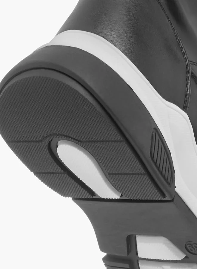 سيليست Women's Textured High Shaft Boots with Zip Closure