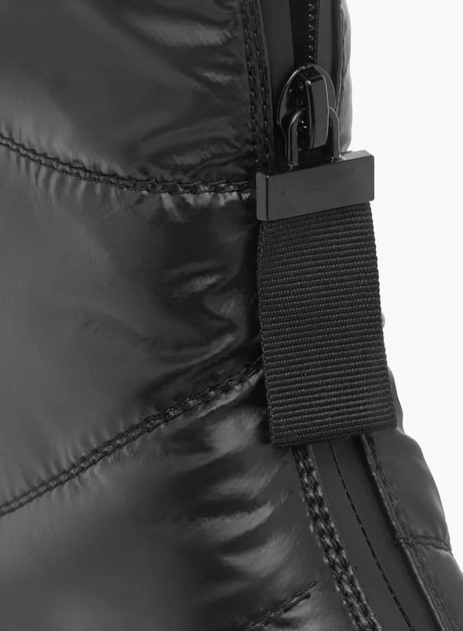 سيليست Women's Textured High Shaft Boots with Zip Closure