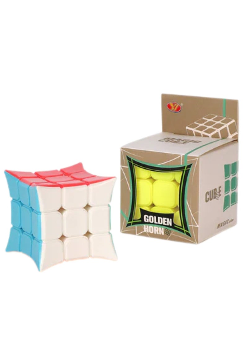 YJ Golden Horn 3x3 Stickerless Concave Cube - Image 1