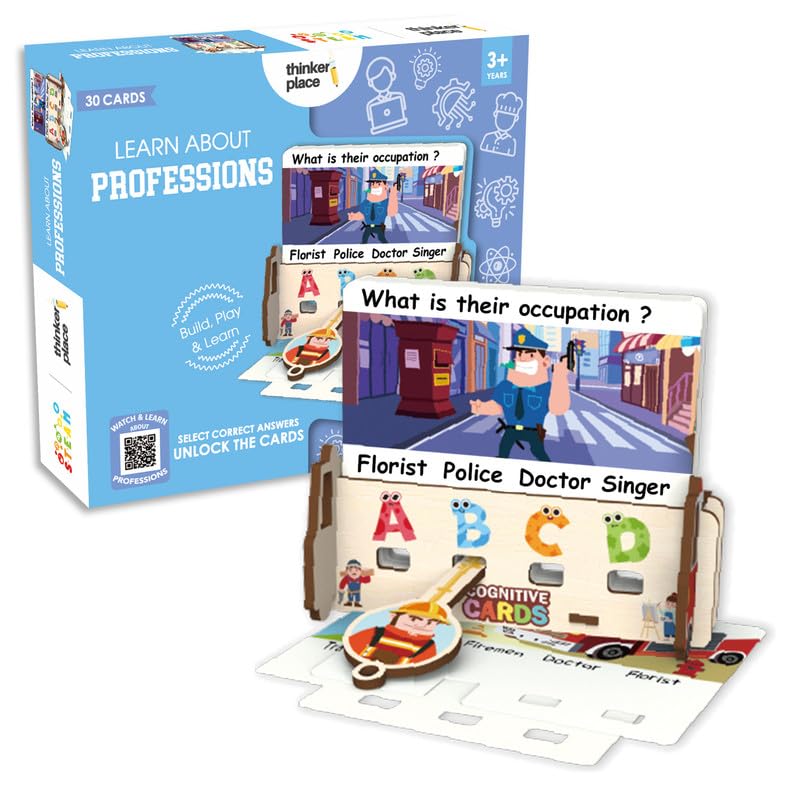 ThinkerPlace 30 Logic Puzzle Answers – Learn About Professions Educational Toy for Kids 3+ - Image 1