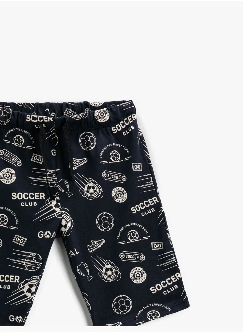 كوتون Football Printed Shorts Cotton