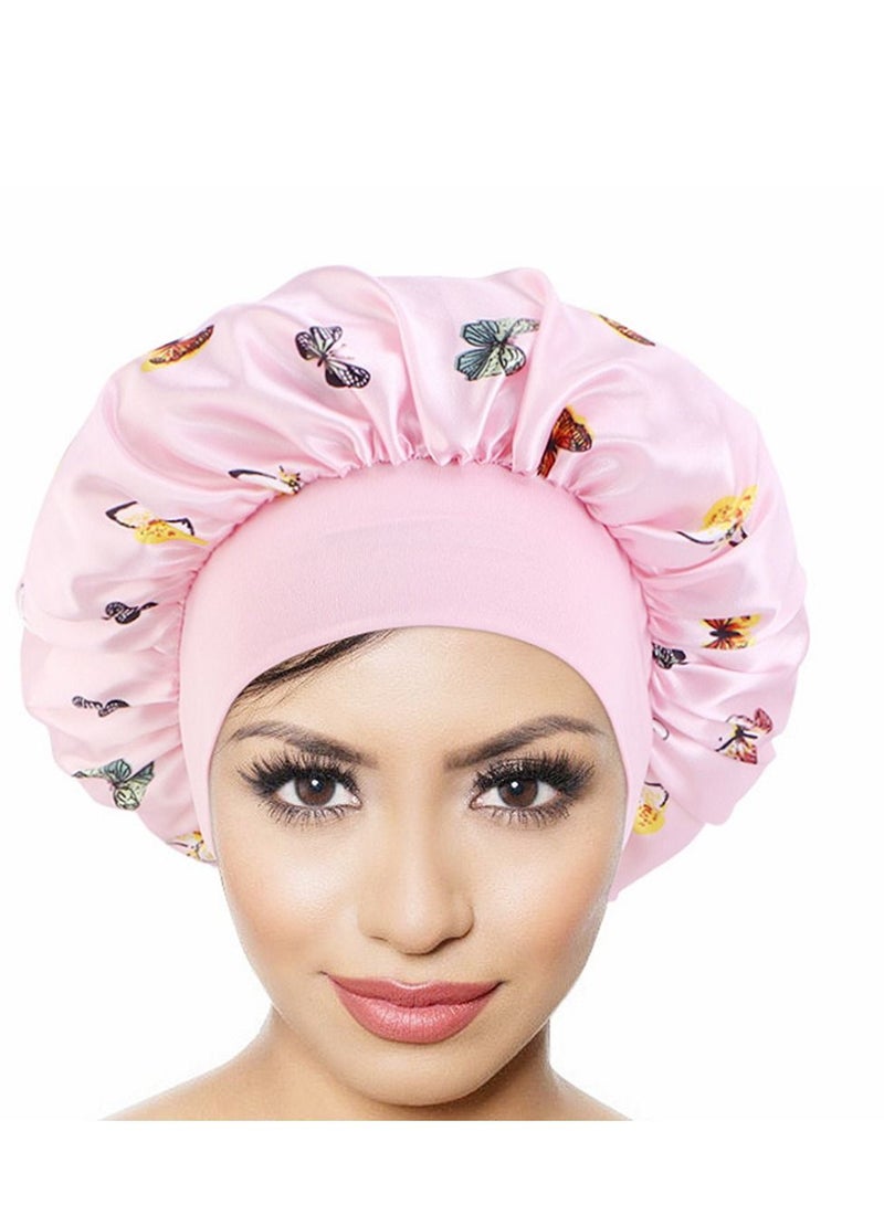SYOSI غطاء رأس حريري، قبعة نوم ليلية بدون غطاء حمام ضيق، قبعة تصفيف الشعر ناعمة ومريحة دون إيذاء الشعر للنساء والفتيات، العناية بالشعر أثناء النوم، غطاء رأس مرن 3 قطع - Image 2