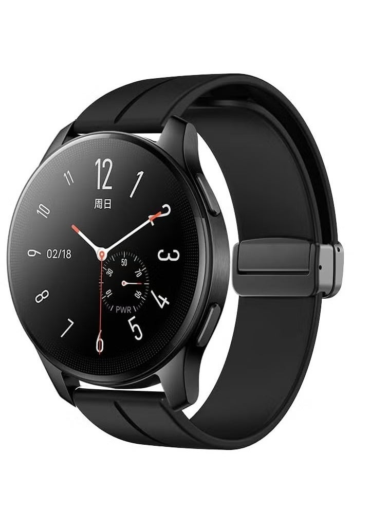 ELTRAZONE Magnetic Silicone Sport Watch Band – Soft, Adjustable Strap for Men & Women – Compatible with 16mm, 18mm, 19mm, 20mm, 22mm Watch Lugs – Sweat-Resistant, Lightweight & Durable Replacement Watch Strap  - Image 2