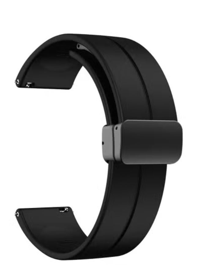 ELTRAZONE Magnetic Silicone Sport Watch Band – Soft, Adjustable Strap for Men & Women – Compatible with 16mm, 18mm, 19mm, 20mm, 22mm Watch Lugs – Sweat-Resistant, Lightweight & Durable Replacement Watch Strap  - Image 3