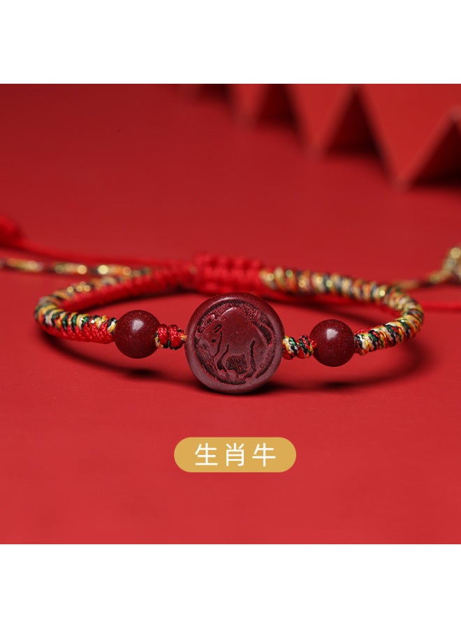 Cinnabar Baby Bracelet Children's Zodiac Red Rope Hand Rope Baby Cinnabar Bracelet elry