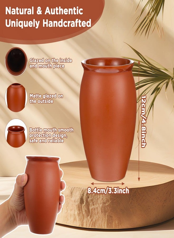 JOUTYFOR 6 قطع 12 أونصة Cantaritos De Barro Mexicanos Cantaritos Shooters Taco Tuesday كأس الطين المكسيكي أكواب كوكتيل لتيكيلا مارغريتاس موجيتوس تازا - Image 2