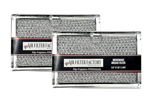 Air Filter Factory Replacement For 5304509444, 5304517871 Frigidaire 5 x 7.6 x 0.13 Inches Microwave Oven Aluminum Mesh Grease 12-Layer Vent Hood Filter 2-Pack - Image 1
