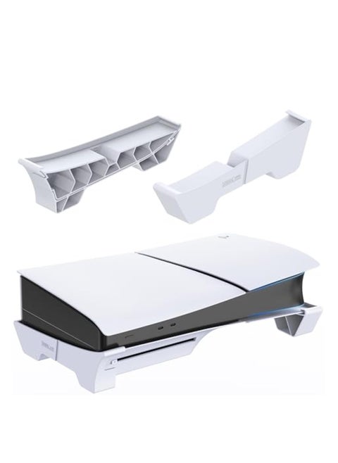 Horizontal Stand, for PS5 Slim Console, ase Stand Horizontal Accessories Compatible with PS5 Slim Disc & Digital Edition, Base Stand for PS5 Accessories, White
