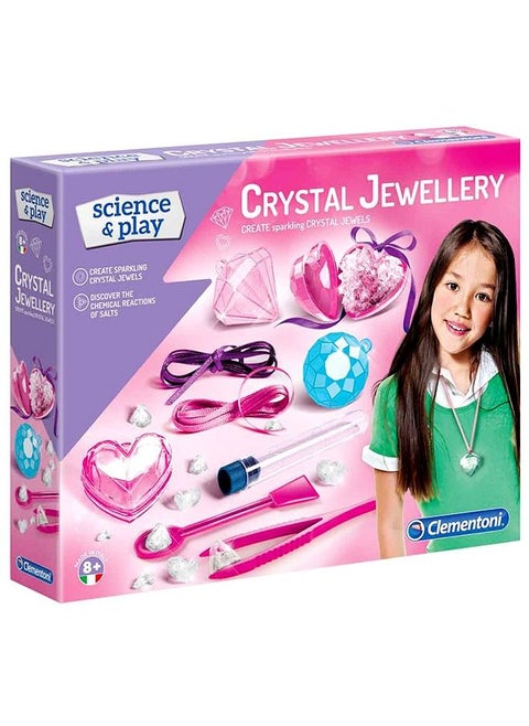 Clementoni educational game for children, a scientific group to build a crystal and gems lab in a simple and fun way
