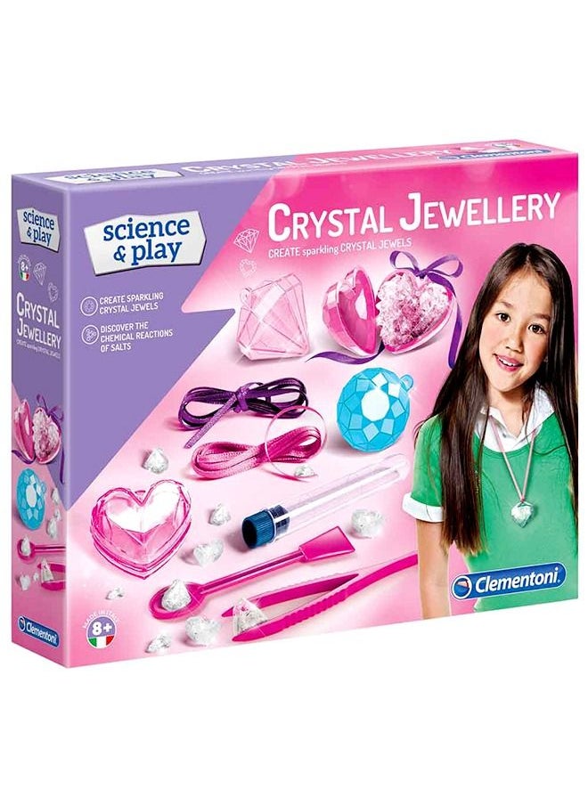 Clementoni educational game for children, a scientific group to build a crystal and gems lab in a simple and fun way