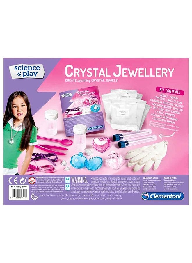 Clementoni educational game for children, a scientific group to build a crystal and gems lab in a simple and fun way