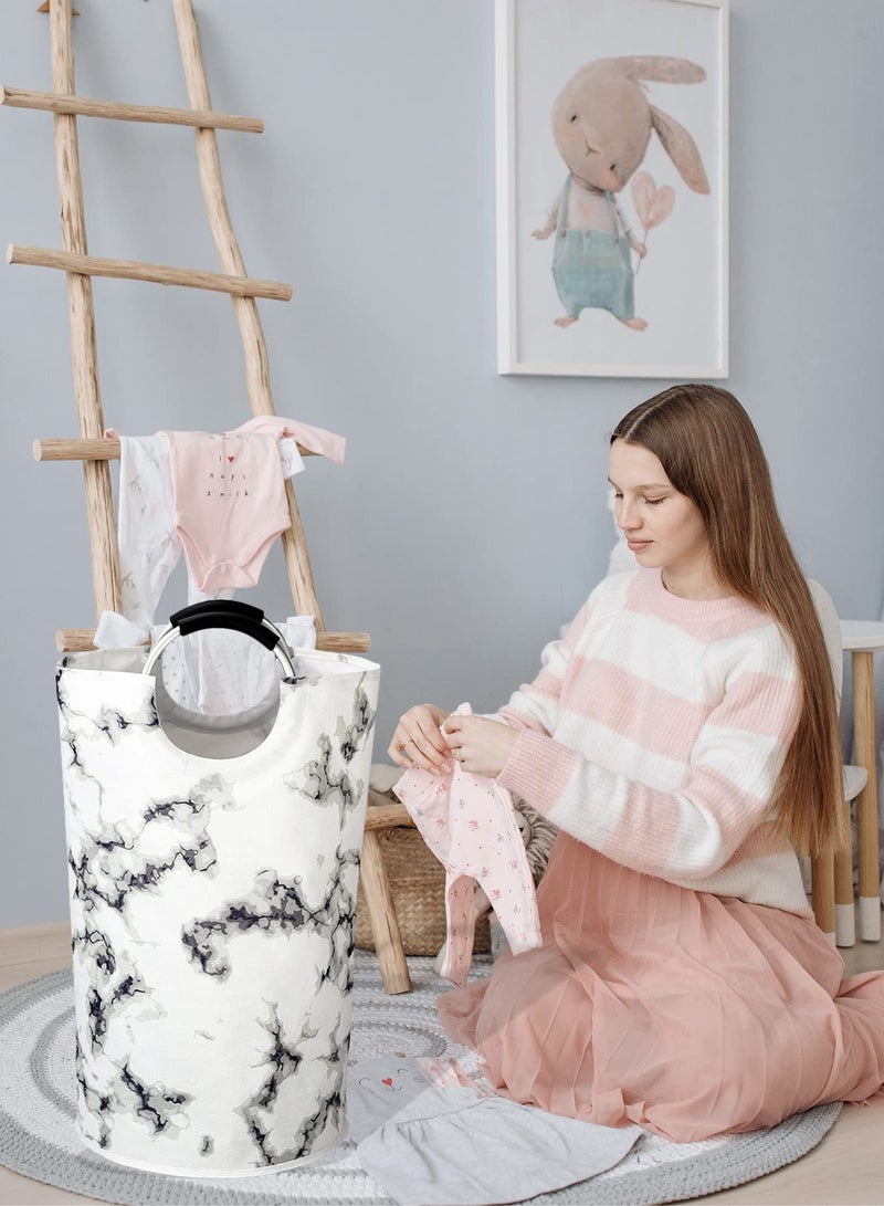 BORTONY Laundry Bag Dirty Clothes Basket Laundry Hamper Oxford Cloth with Handles Toys Storage Bucket Durable for Bathroom Bedroom Balcony Kitchen - Image 2