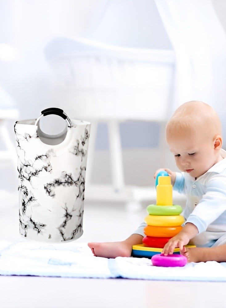 BORTONY Laundry Bag Dirty Clothes Basket Laundry Hamper Oxford Cloth with Handles Toys Storage Bucket Durable for Bathroom Bedroom Balcony Kitchen - Image 5