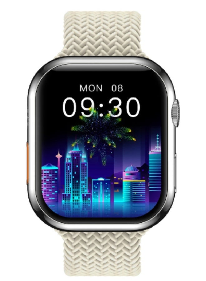 AROAQ Z81 Pro Max Smart Watch 2.1 Inch HD Display with Compass, NFC, Fitness Tracker, Bluetooth Calling, Waterproof – For Men & Women , Gray - Image 2