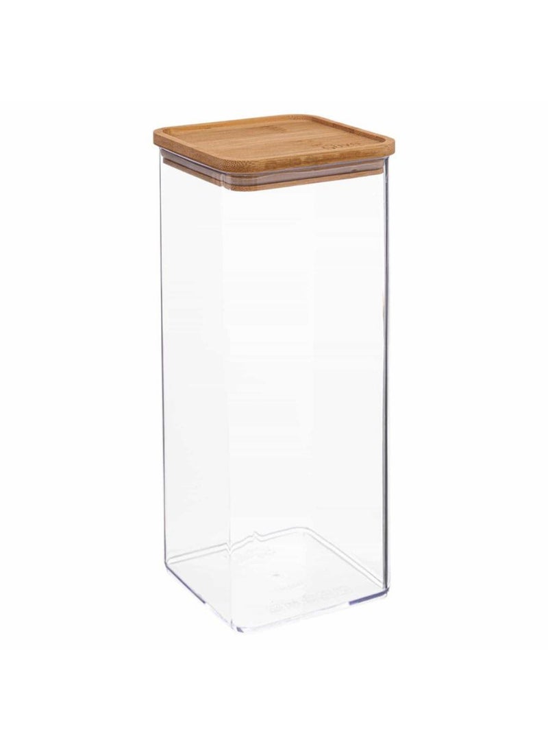 Square Container W Bamboo Lid 2 L