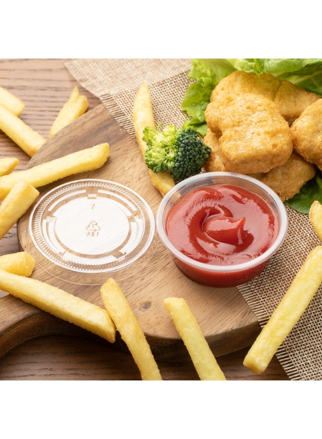 Restaurantware RW Base 1.5 Ounce Sauce Cups, 2000 Microwave-Safe Condiment Cups - Crack-Resistant, Disposable, Clear Plastic Portion Cups, For Samples, Sauces, Or Toppings, Lids Sold Separately - Image 3