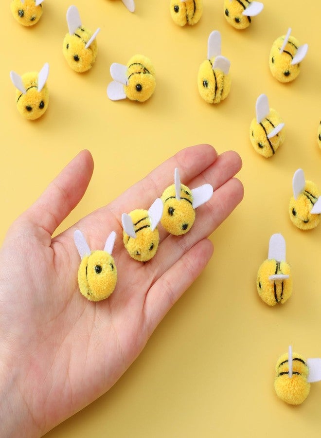 Ymapinc 28pcs Mini Wool Felt Bees for Crafts,Felt Animal Fake Bee for Clothing Hat Accessories Home Decoration DIY Projects - Image 3