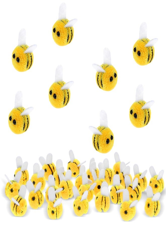 Ymapinc 28pcs Mini Wool Felt Bees for Crafts,Felt Animal Fake Bee for Clothing Hat Accessories Home Decoration DIY Projects - Image 1