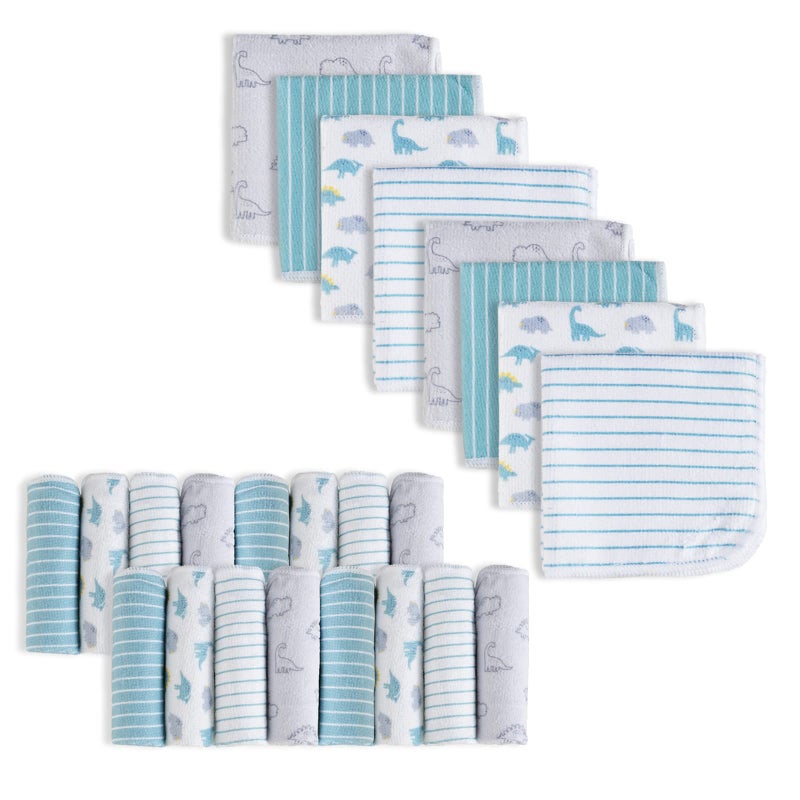 Softan Baby Washcloths, 24Pack Baby Wash Cloths Extra Soft & Ultra Absorbent, Baby Towels and Washcloths Face Towel Unisex for Boys Girls Face & Body, Washclothes Gentle on Sensitive Skin, 9''x 9'' - Image 1