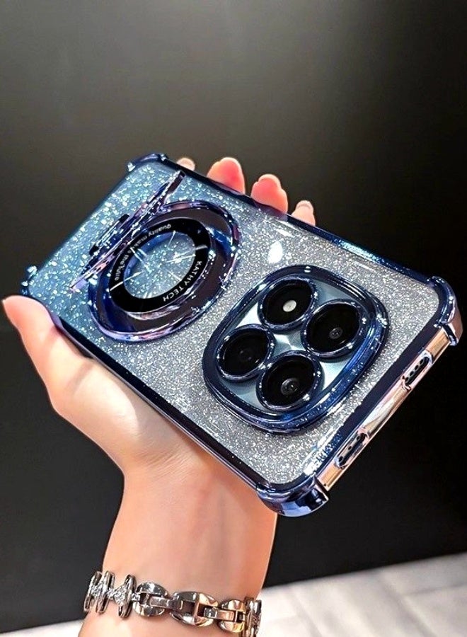 Magnetic Glitter for Xiaomi Redmi Note 15 Case， Camera Lens Protector，Sparkly Stand，Support Wireless Charging， Luxury Gradient Shockproof Xiaomi Redmi Note 15 5G Cover - Image 3