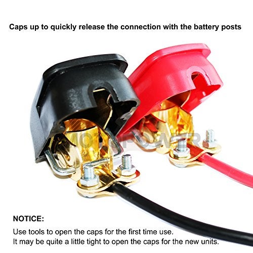 MOTOPOWER MP69011 Battery Quick Release Connectors Battery Quick Disconnect Terminals (Red & Black) - Image 3